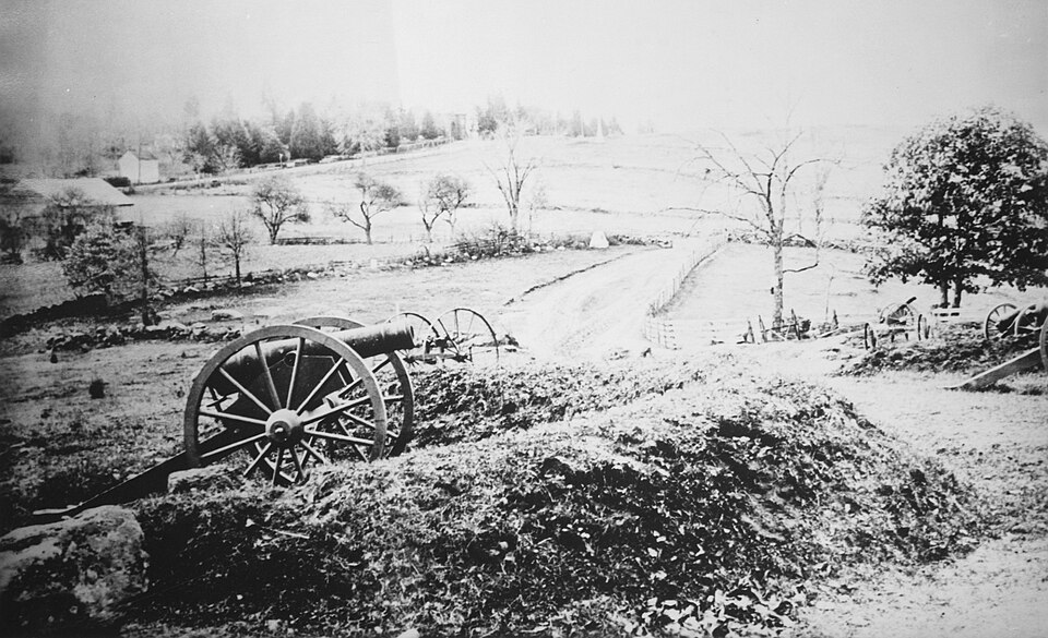 Barlow's Knoll where the Union right flank collapsed on July 1 1863 at Gettysburg
