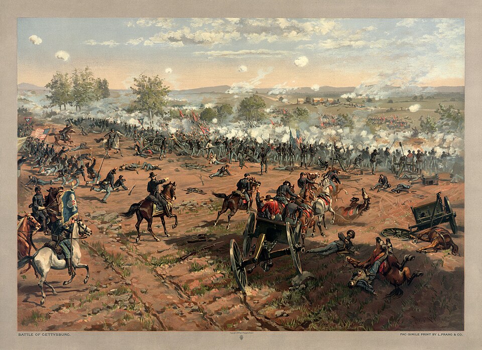 Panoramic painting of the Battle of Gettysburg by Thure de Thulstrup, 1887