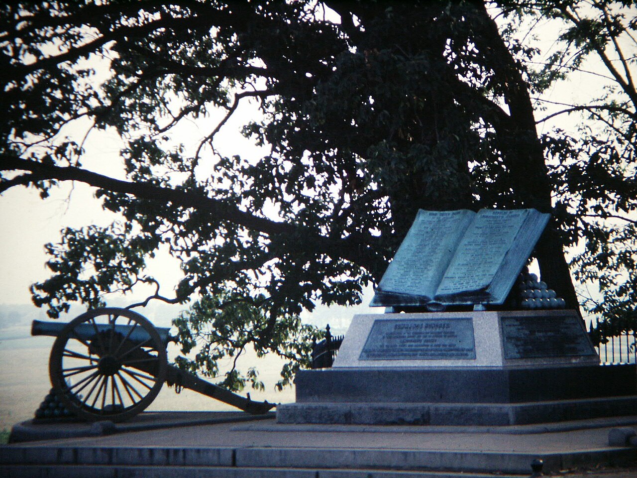 High Water Mark monument at the Angle, Gettysburg battlefield – marking the farthest point of Pickett's Charge, July 3, 1863