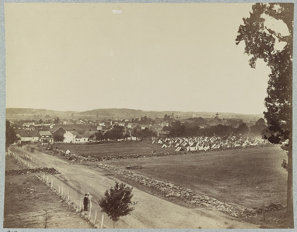 View of Gettysburg from Cemetery Hill where Elizabeth Thorn served as cemetery caretaker during the battle
